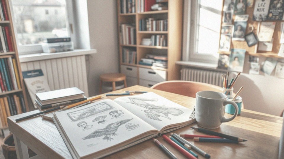 Jakie są inspiracje do rysowania książek?